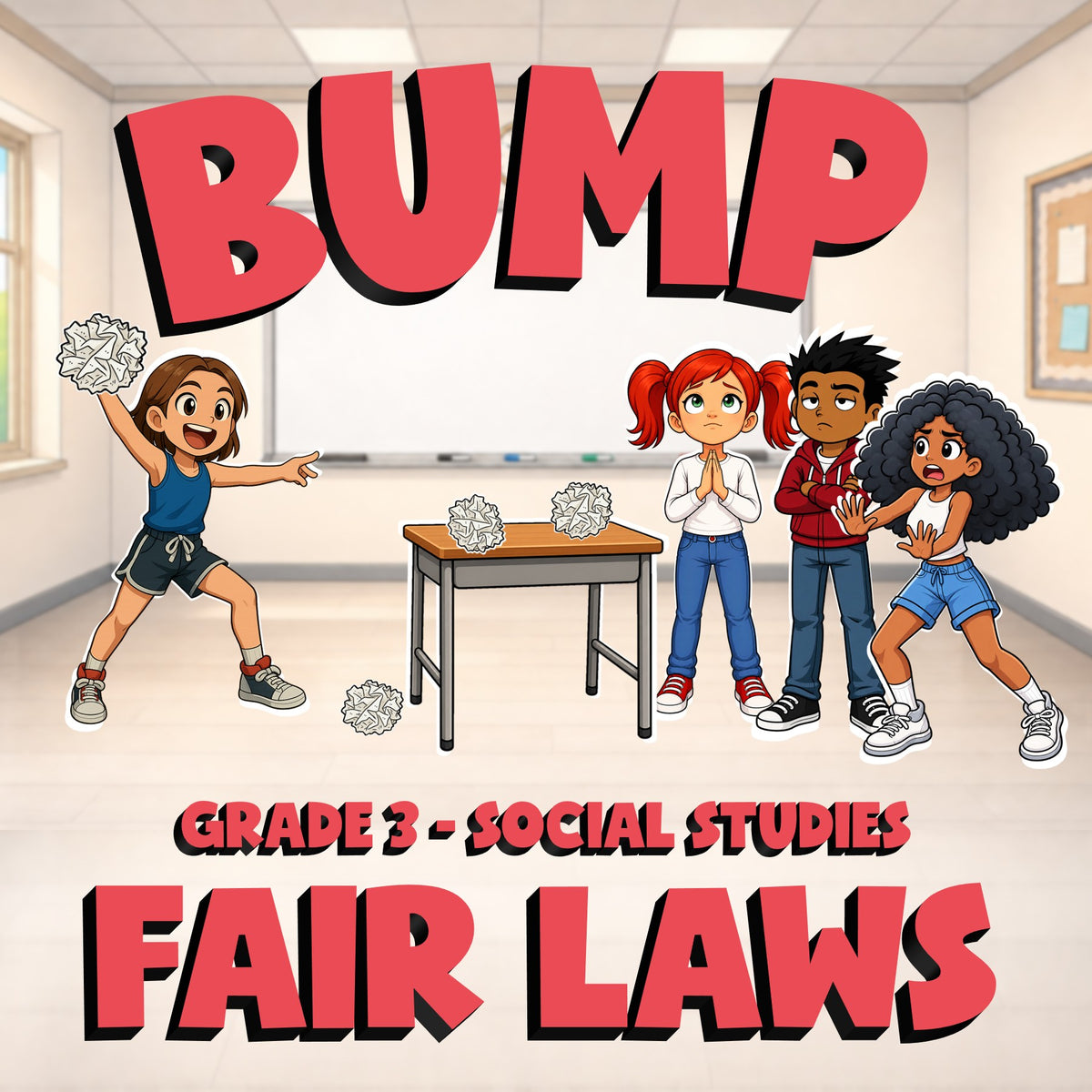 Fair Laws BUMP Socials Game - No Prep Grade 3 Review Activity