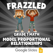 Model Proportional Relationships FRAZZLED Math Game - No Prep Grade 7 Review