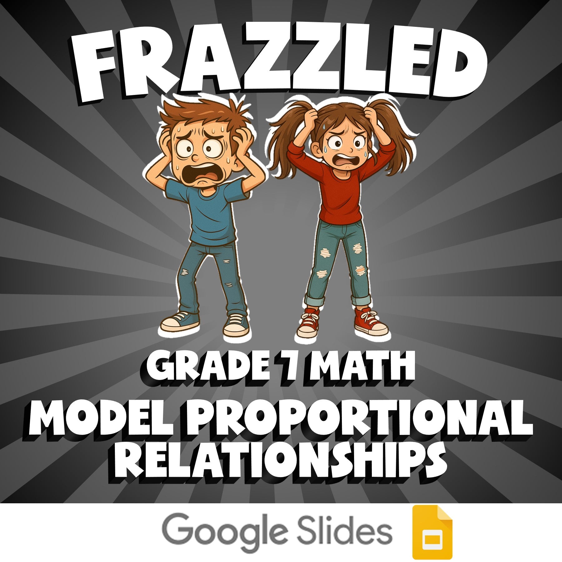 Model Proportional Relationships FRAZZLED Math Game - No Prep Grade 7 Review