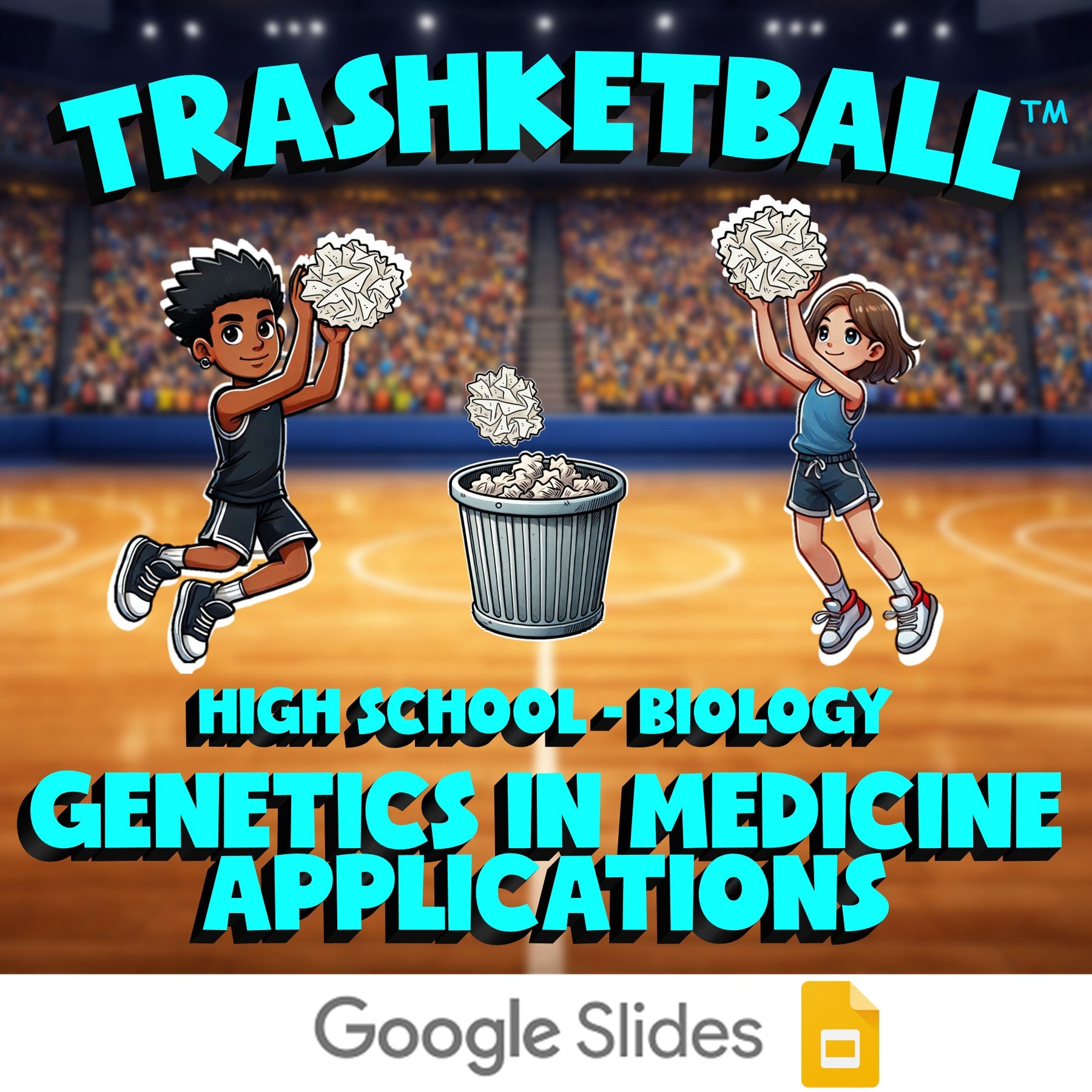 Genetics in Medicine Applications TRASHKETBALL Science Game - No Prep Biology