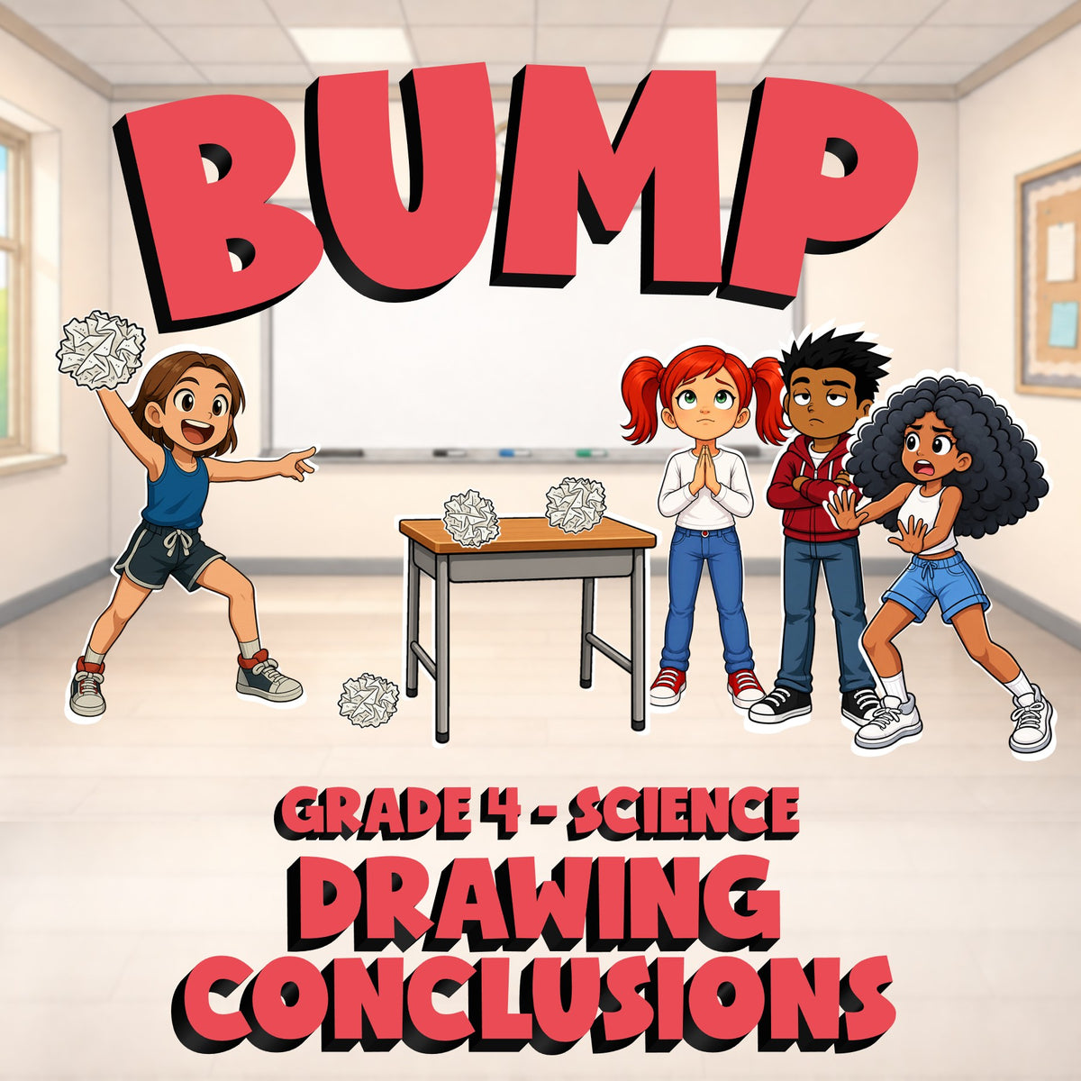 Drawing Conclusions BUMP Science Game - No Prep Grade 4 Review Activity