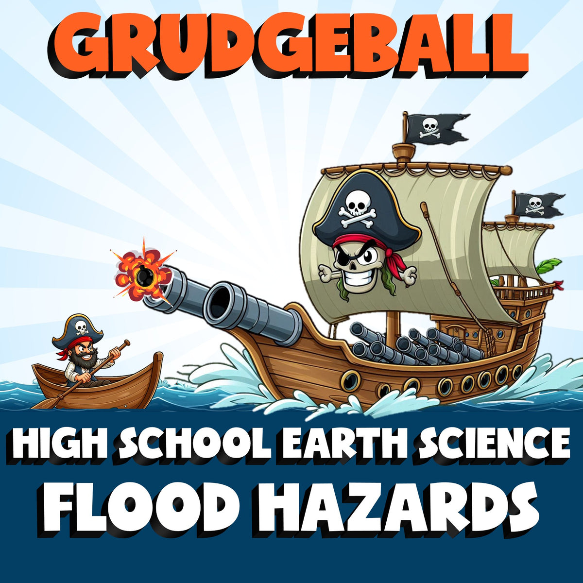 Flood Hazards GRUDGEBALL Game - No Prep Earth Science Review Activity