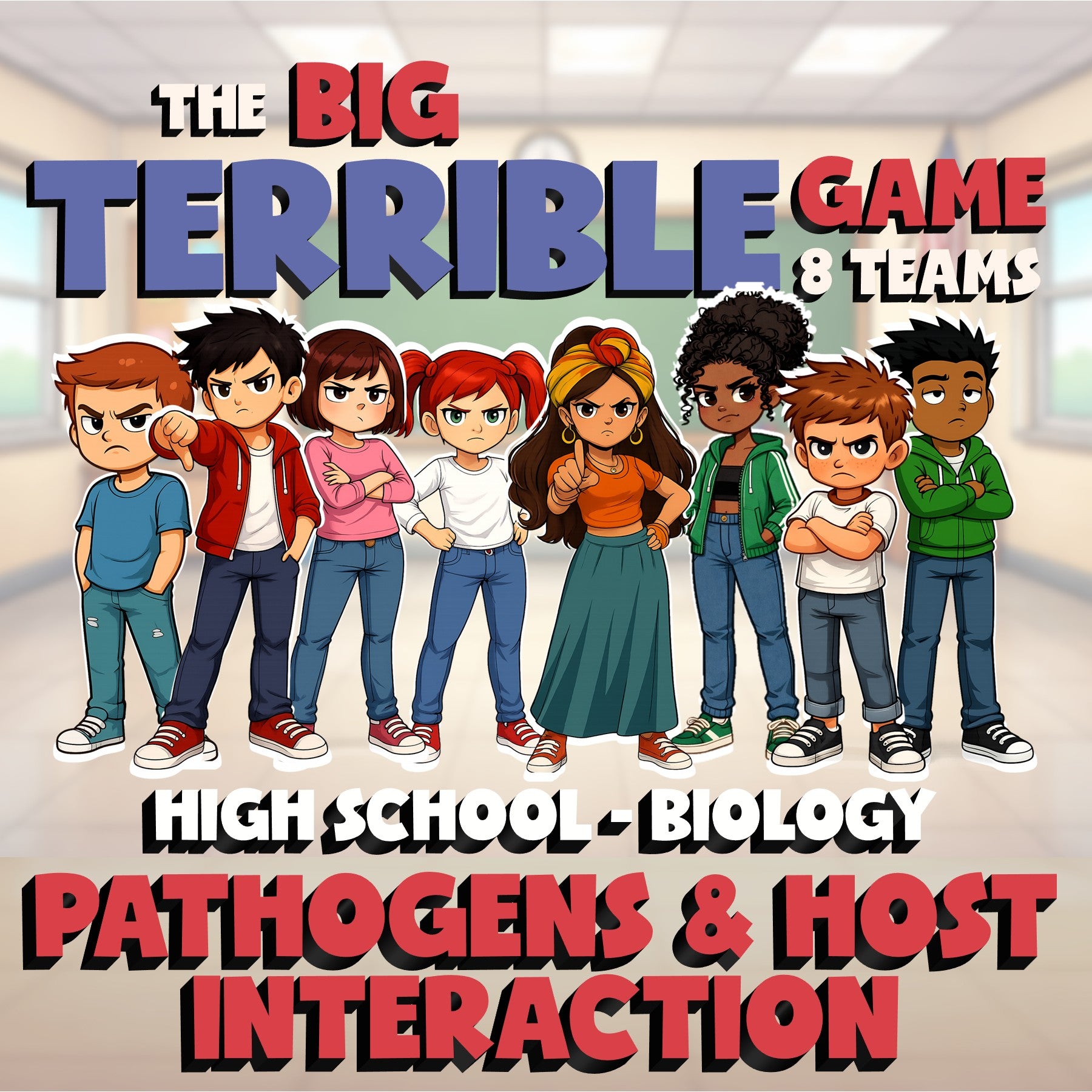 Pathogens & Host Interaction BIG TERRIBLE GAME - No Prep Biology Science Review