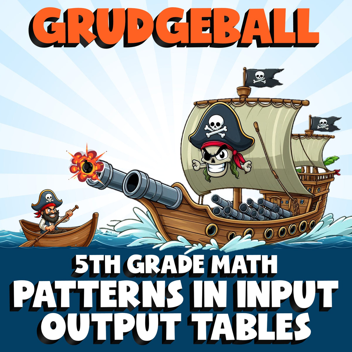 Patterns in Input Output Tables GRUDGEBALL Math Game - No Prep Grade 5 Review