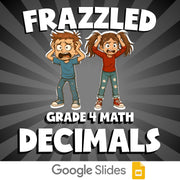 Decimals FRAZZLED Math Game - No Prep Grade 4 Review Activity