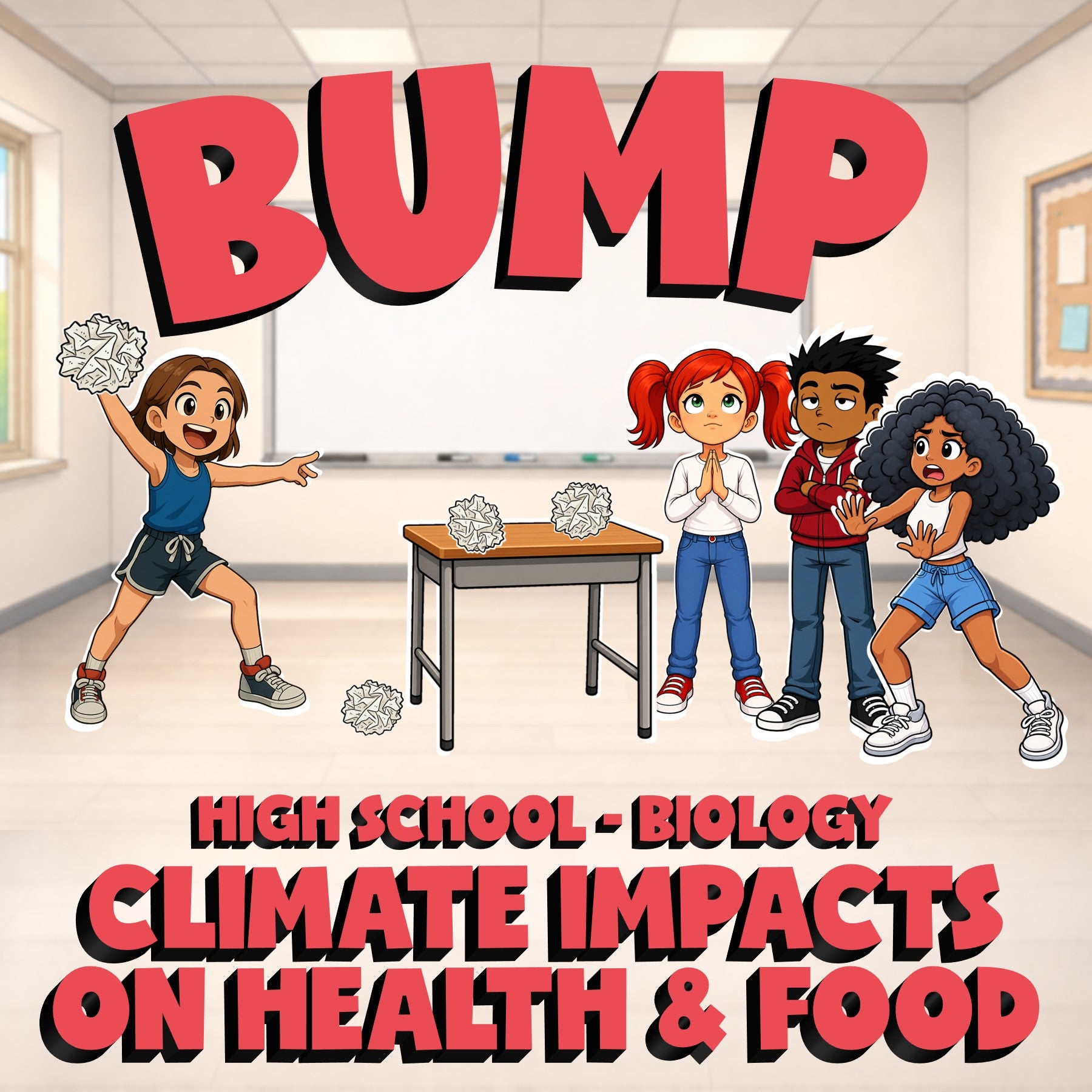 Climate Impacts on Health & Food BUMP Science Game - No Prep Biology Review
