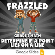Determine if a Point Lies on a Line FRAZZLED Math Game - No Prep Grade 7 Review