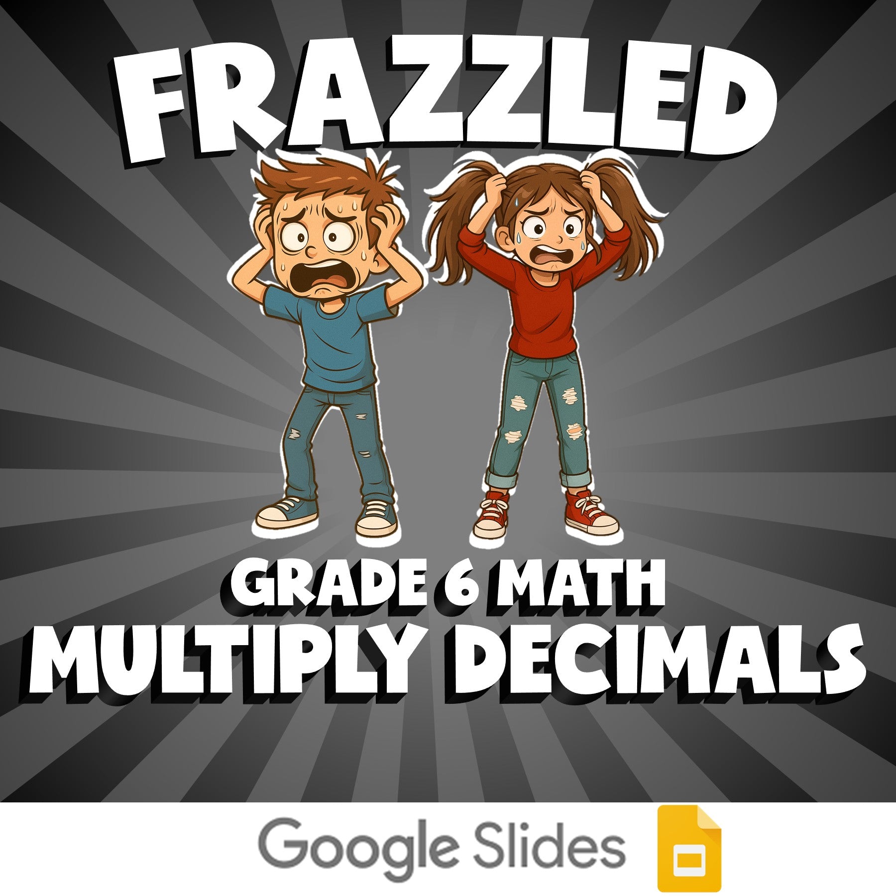 Multiply Decimals FRAZZLED Math Game - No Prep Grade 6 Review Activity