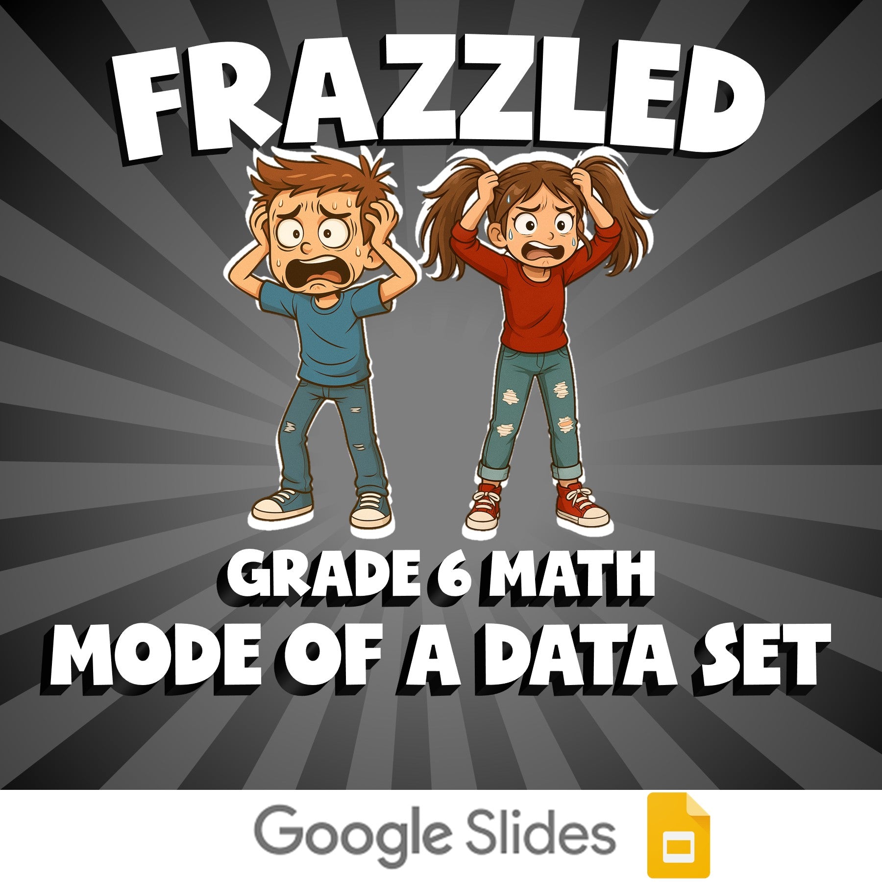 Mode of a Data Set FRAZZLED Math Game - No Prep Grade 6 Review Activity