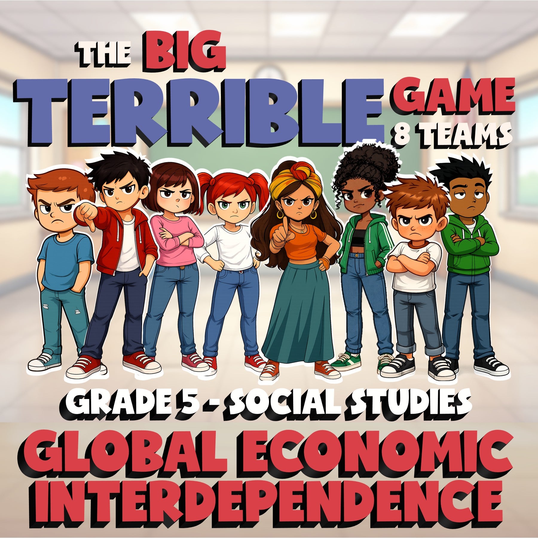 Global Economic Interdependence BIG TERRIBLE GAME - Grade 5 Socials Review