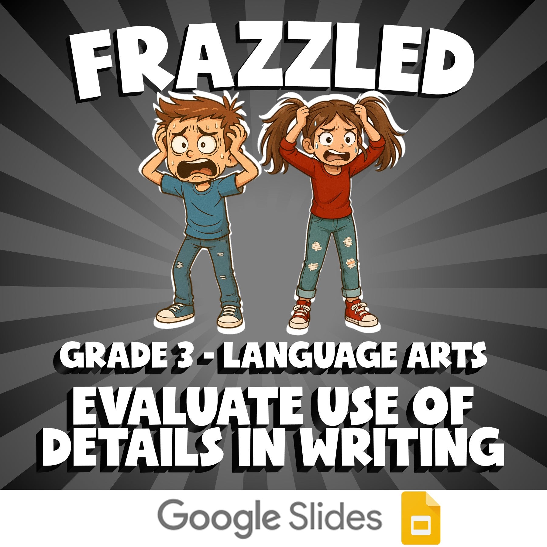 Evaluate Use of Details in Writing FRAZZLED ELA Game - No Prep Grade 3 Review