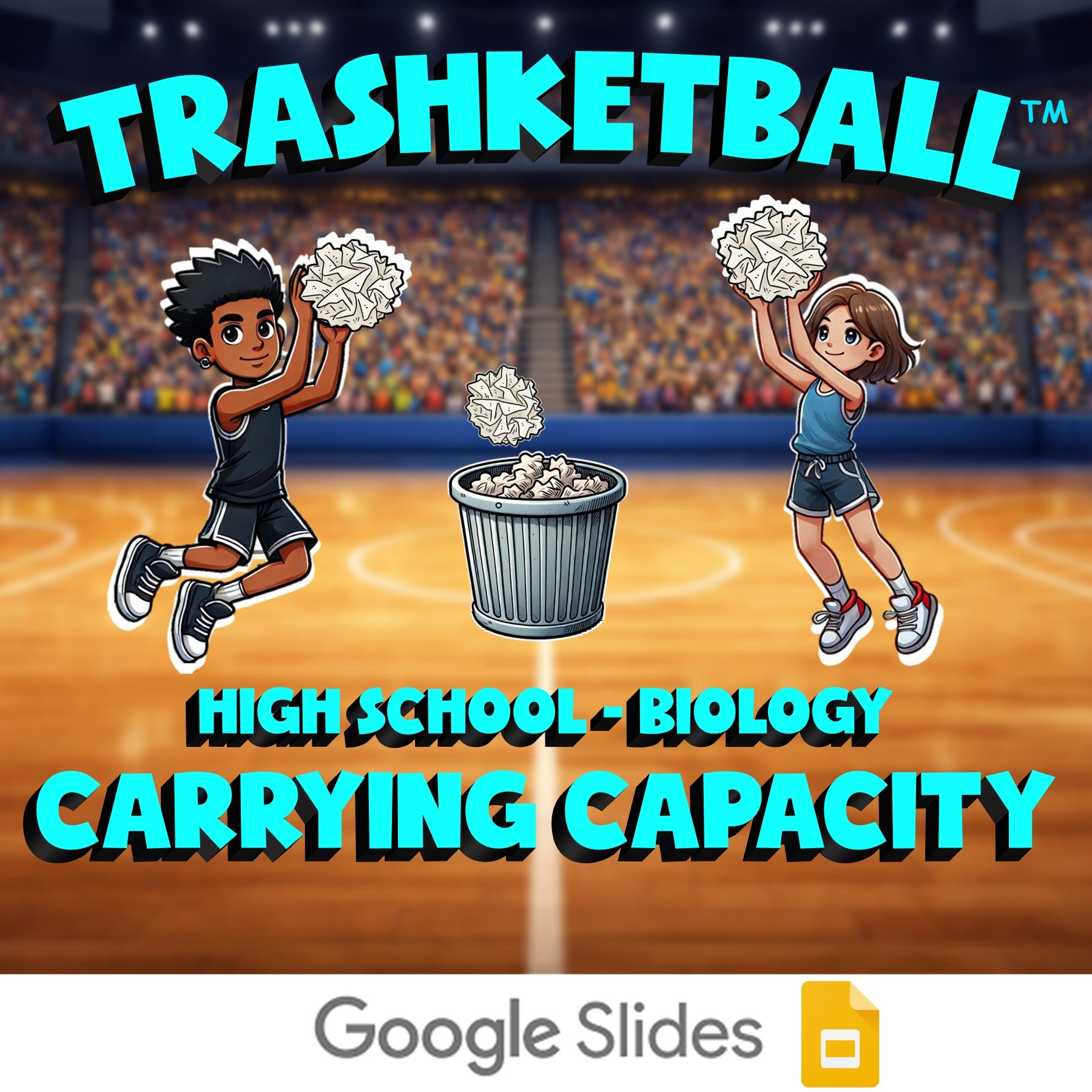 Carrying Capacity TRASHKETBALL Science Game - No Prep Biology Review Activity