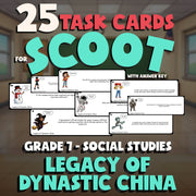 Legacy of Dynastic China SCOOT TASK CARDS Socials Game - No Prep Grade 7 Review