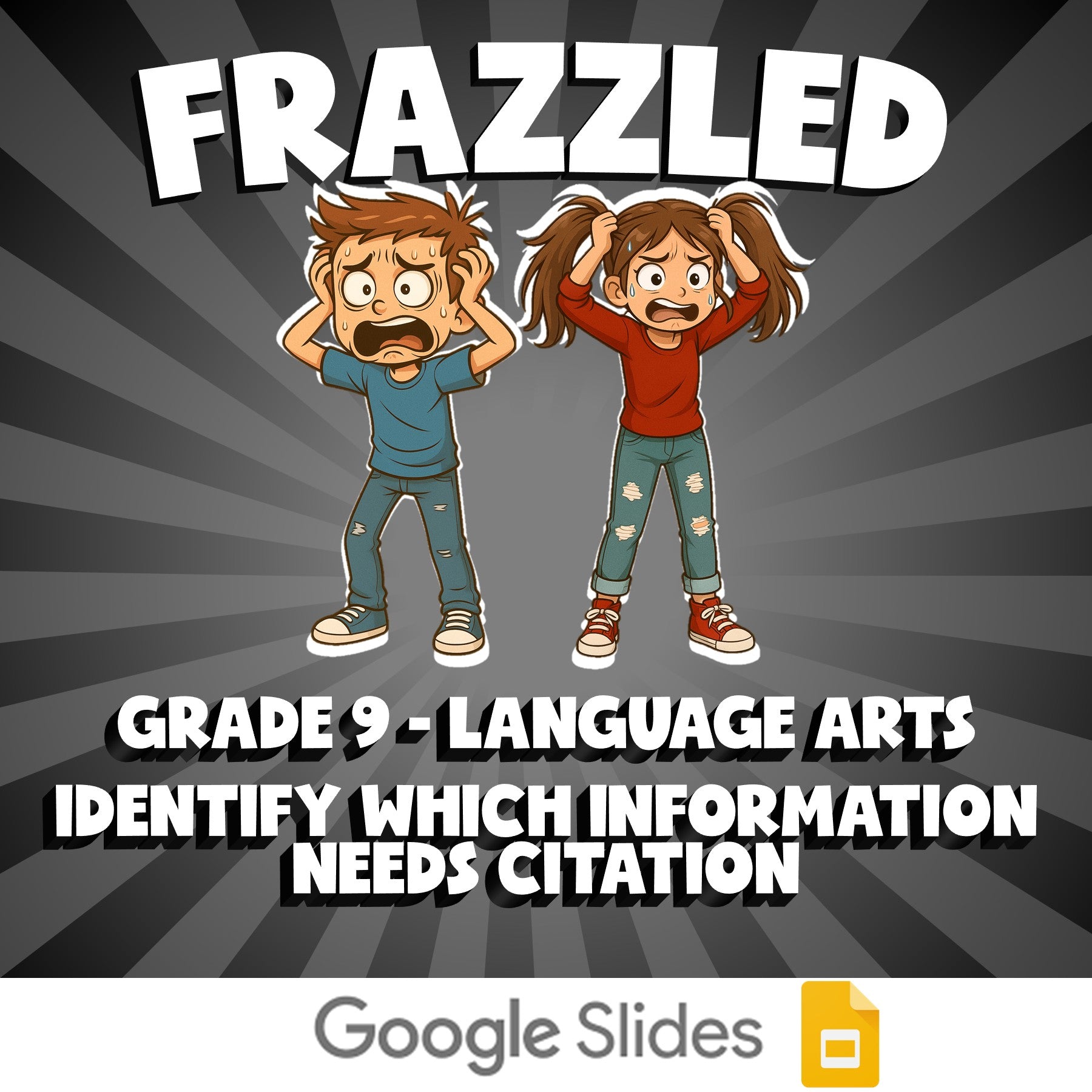 Identify Which Information Needs Citation FRAZZLED ELA Game - No Prep Grade 9