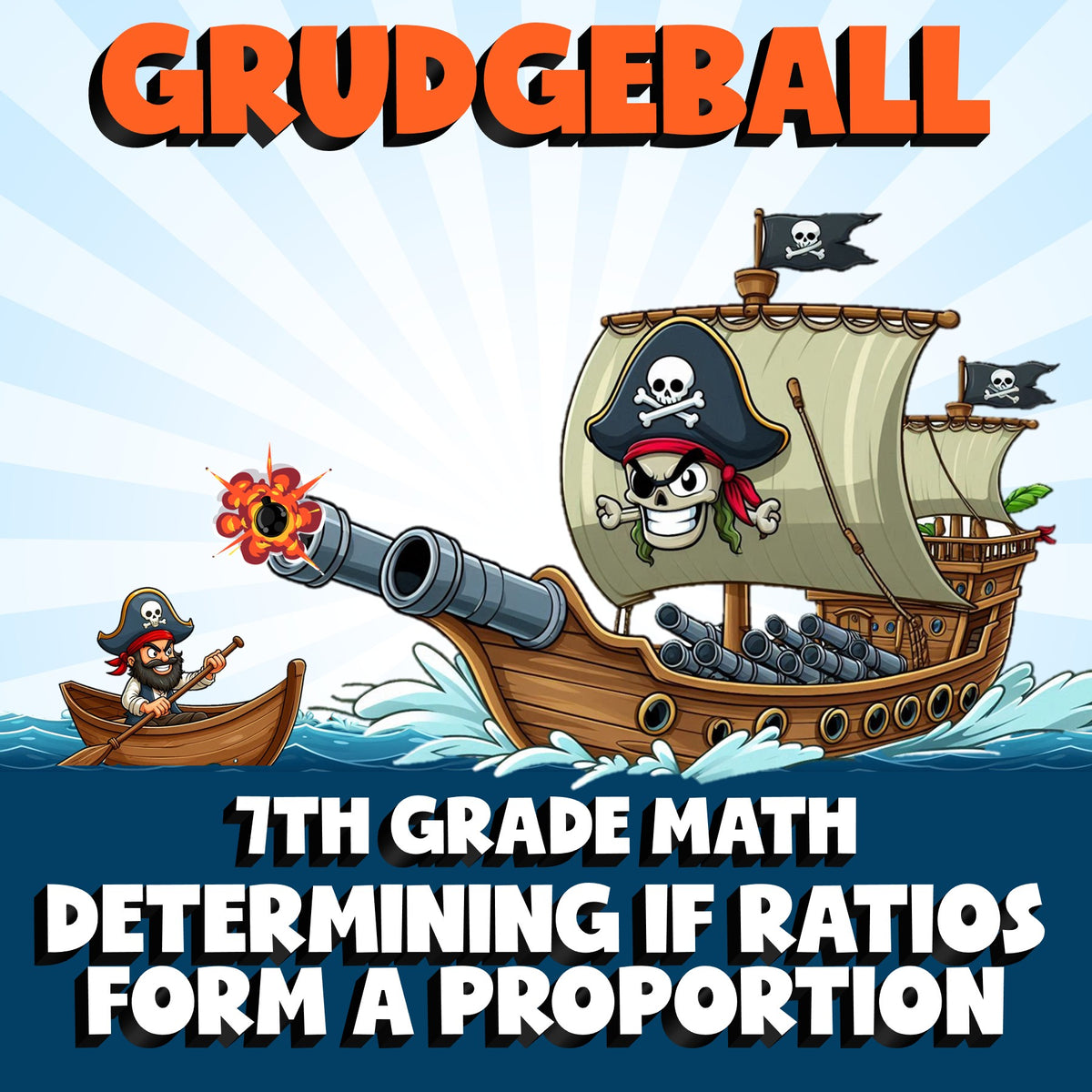 Determining if Ratios Form a Proportion GRUDGEBALL Math Game - No Prep Grade 7