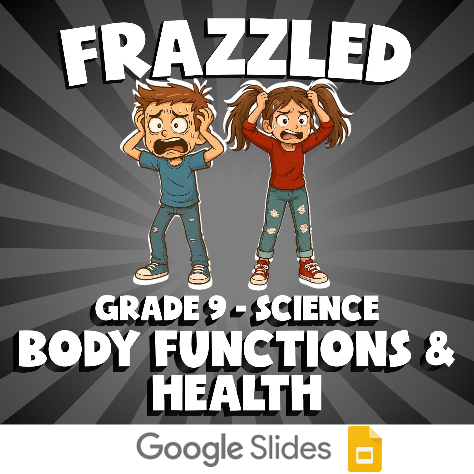 Body Functions & Health FRAZZLED Science Game - No Prep Grade 9 Review Activity