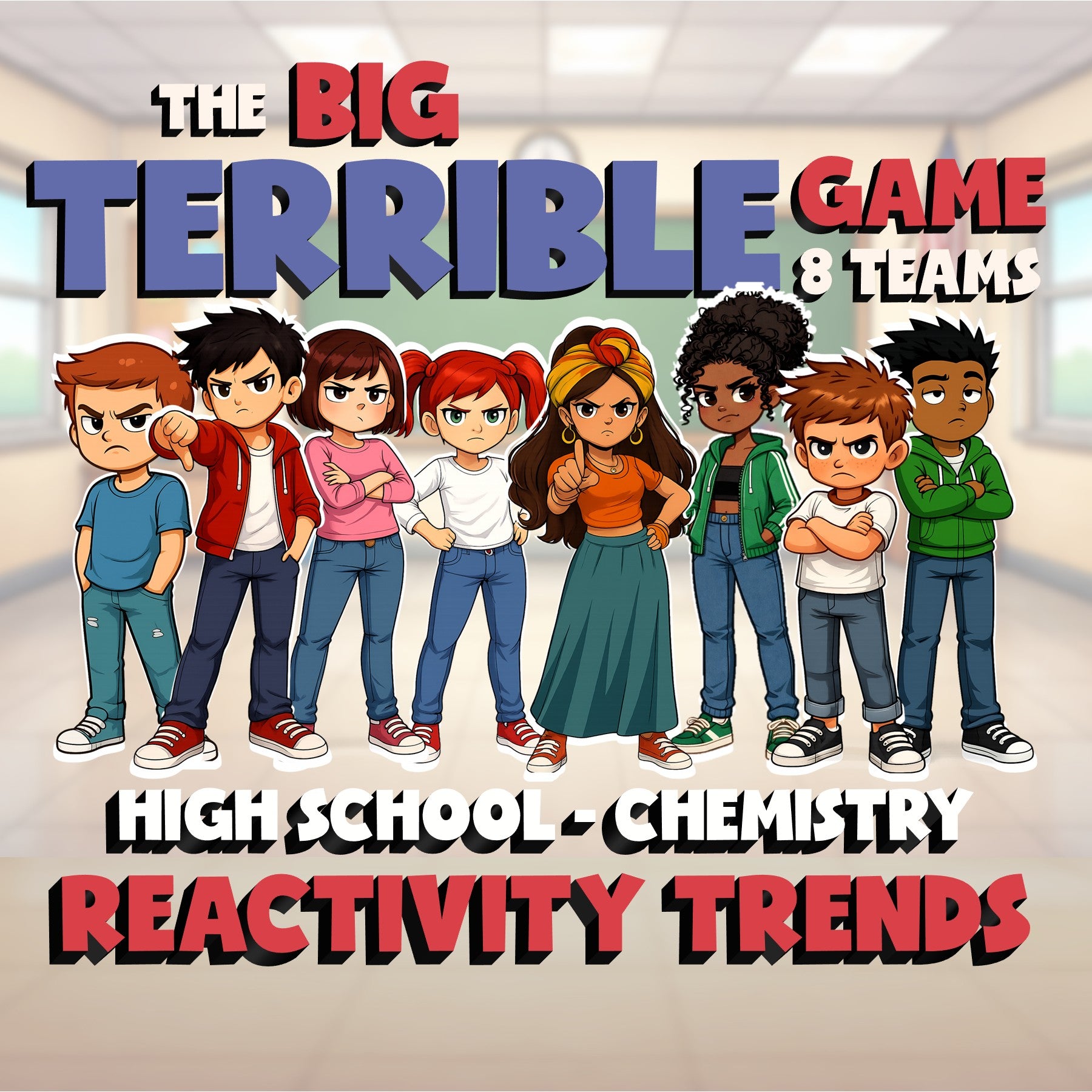 Reactivity Trends BIG TERRIBLE GAME - No Prep Chemistry Science Review Activity