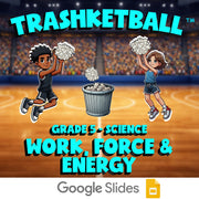 Work, Force & Energy TRASHKETBALL Science Game - No Prep Grade 5 Review Activity