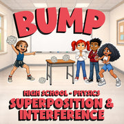 Superposition & Interference BUMP Science Game - No Prep Physics Review Activity