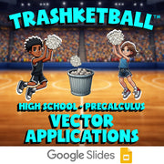 Vector Applications TRASHKETBALL Math Game - No Prep PreCalculus Review Activity