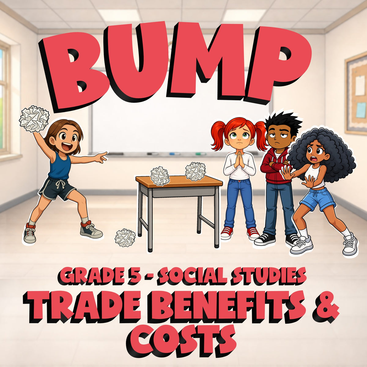 Trade Benefits & Costs BUMP Socials Game - No Prep Grade 5 Review Activity