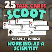 Working as a Scientist SCOOT TASK CARDS Science Game - No Prep Grade 3 Review