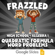 Quadratic Formula Word Problems FRAZZLED Math Game - No Prep Algebra 1 Review
