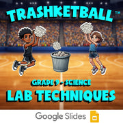 Lab Techniques TRASHKETBALL Science Game - No Prep Grade 9 Review Activity