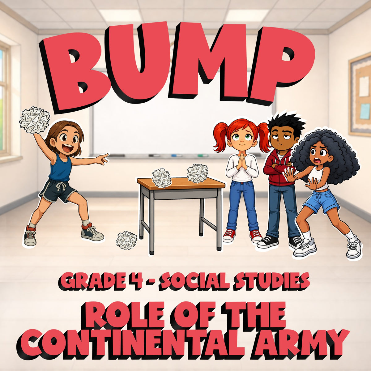 Role of the Continental Army BUMP Socials Game - No Prep Grade 4 Review Activity