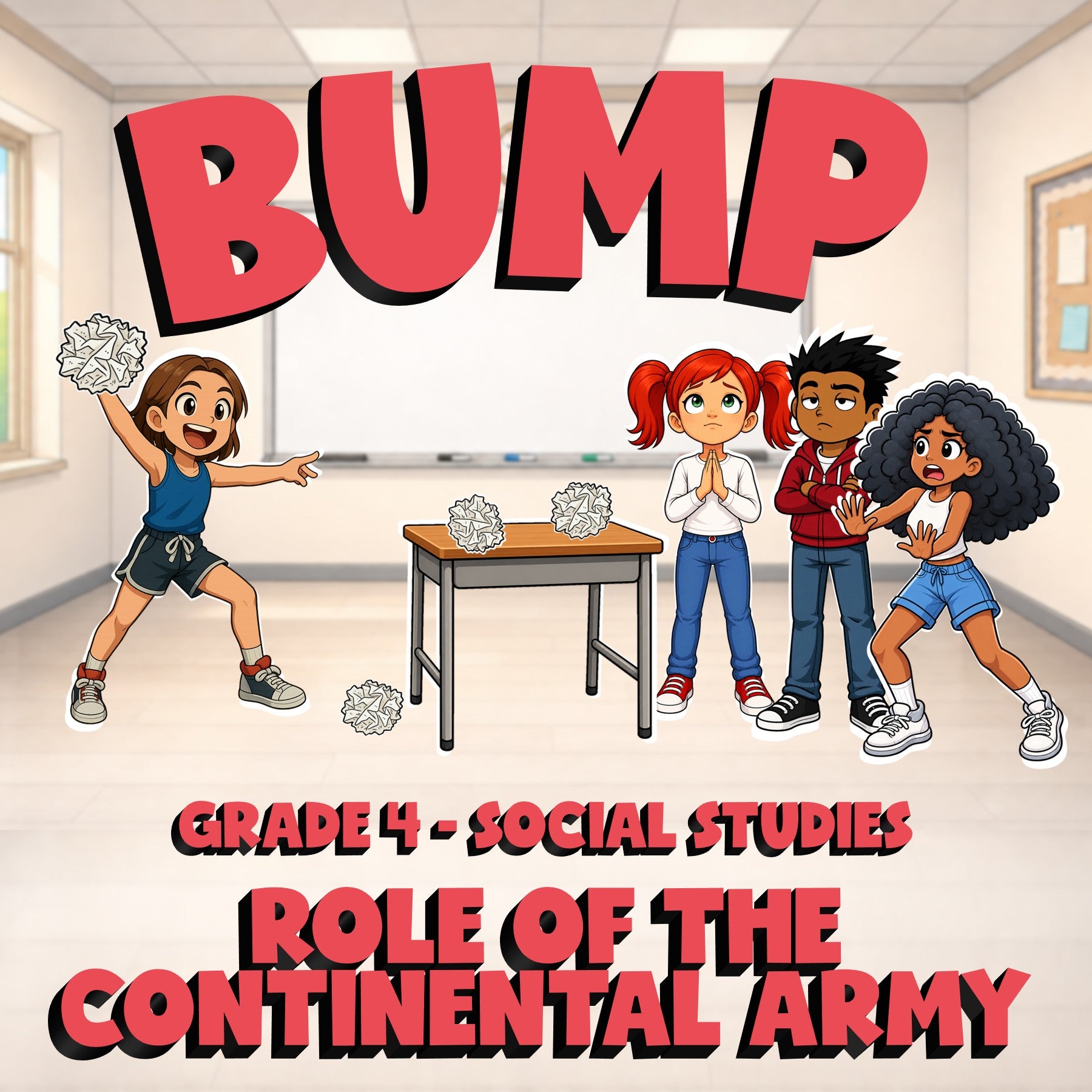 Role of the Continental Army BUMP Socials Game - No Prep Grade 4 Review Activity