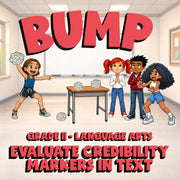 Evaluate Credibility Markers in Text BUMP ELA Game - No Prep Grade 11 Review