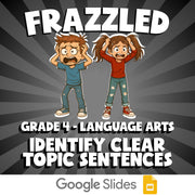 Identify Clear Topic Sentences FRAZZLED ELA Game - No Prep Grade 4 Review