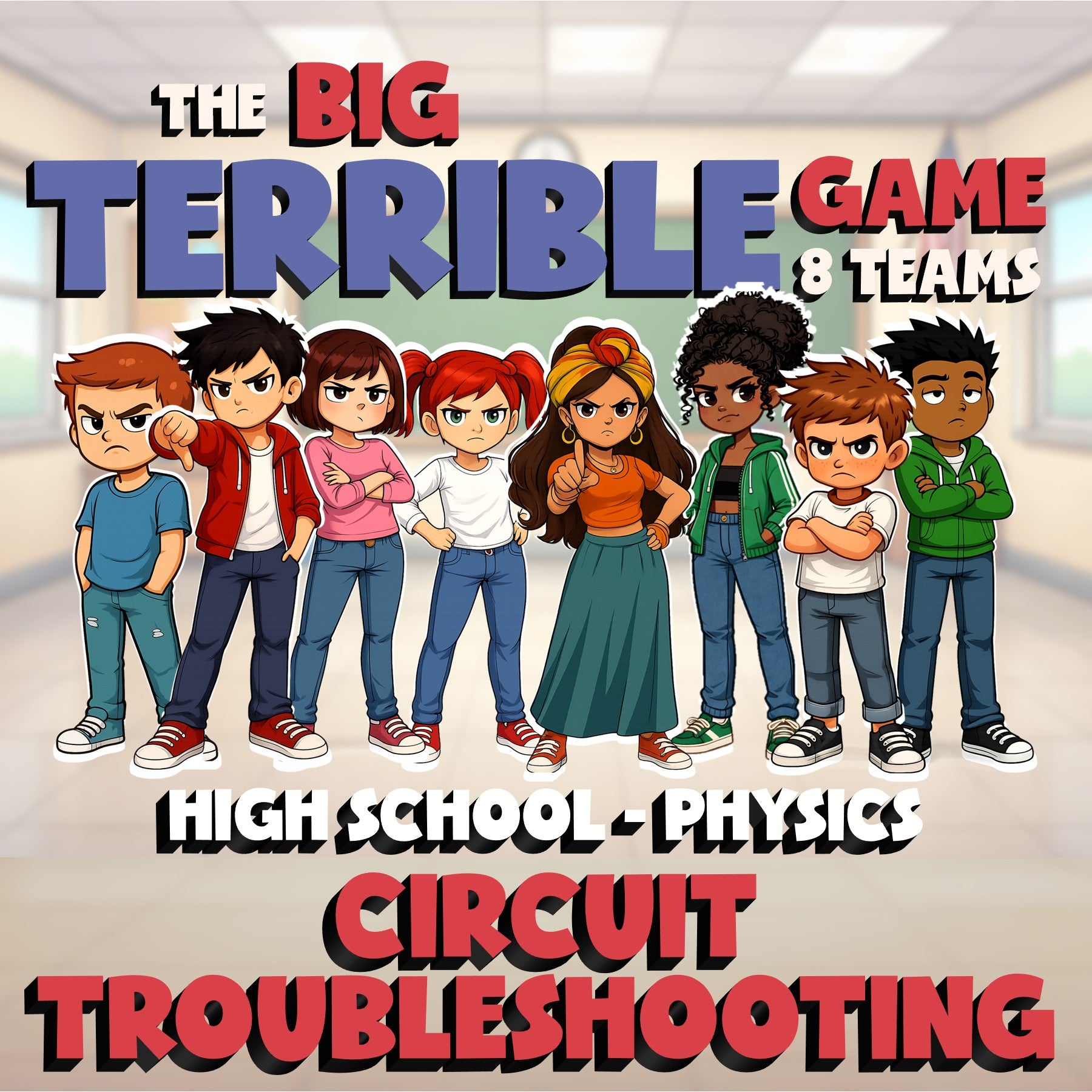 Circuit Troubleshooting BIG TERRIBLE GAME - No Prep Physics Science Review