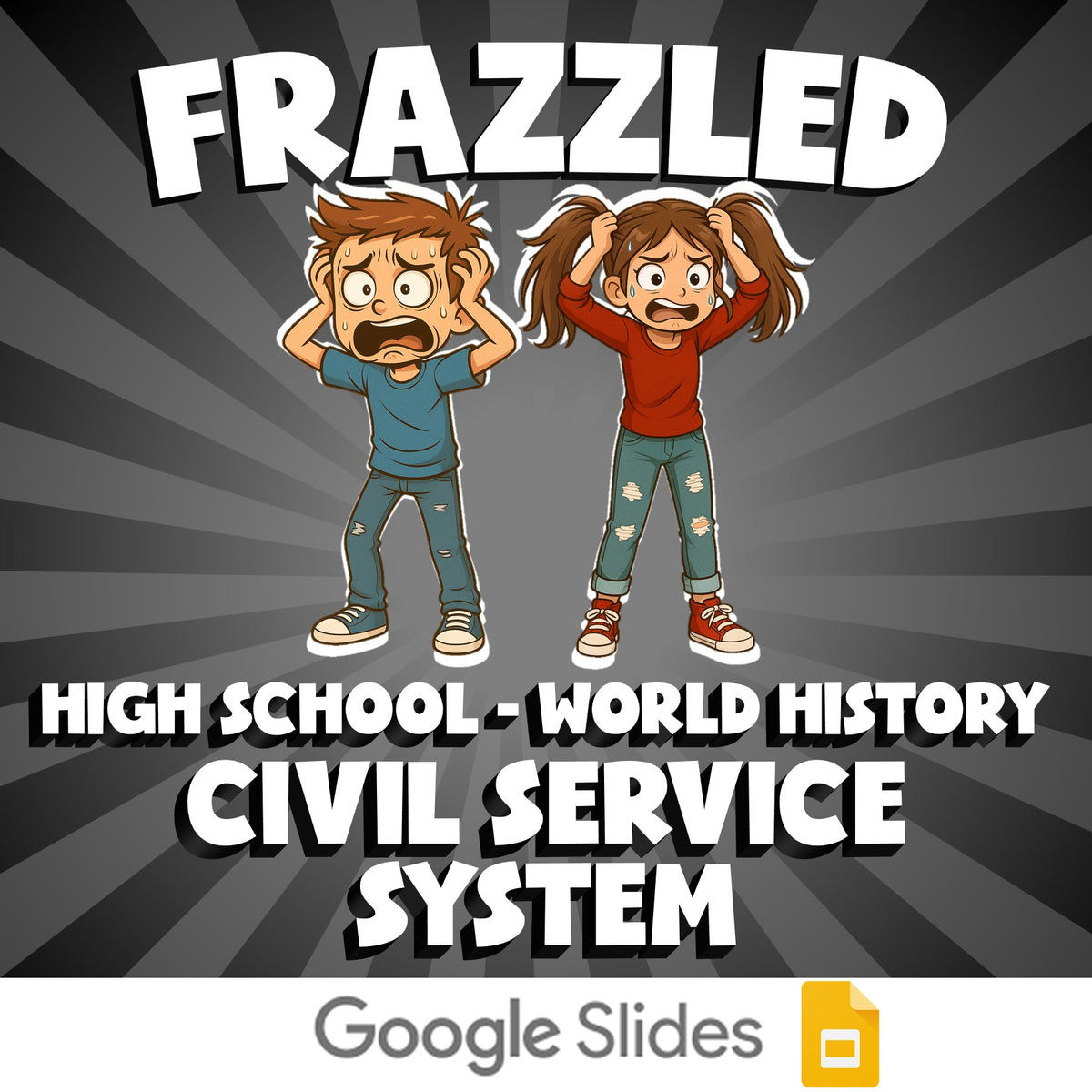 Civil Service System FRAZZLED Game - No Prep World History Review Activity
