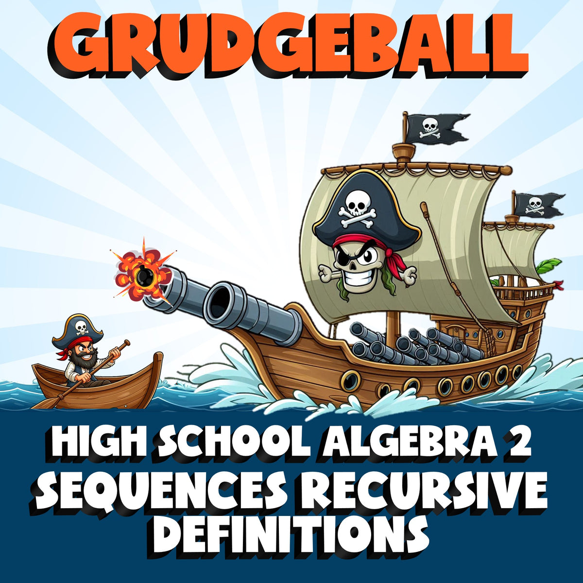 Sequences Recursive Definitions GRUDGEBALL Math Game - No Prep Algebra 2 Review