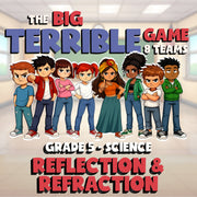 Reflection & Refraction BIG TERRIBLE GAME - No Prep Grade 5 Science Review