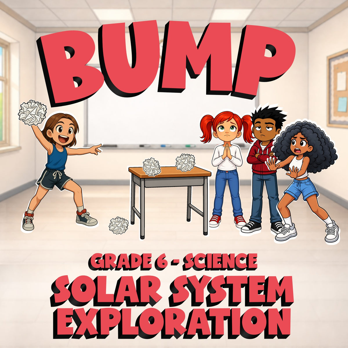 Solar System Exploration BUMP Science Game - No Prep Grade 6 Review Activity