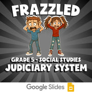 Judiciary System FRAZZLED Socials Game - No Prep Grade 5 Review Activity