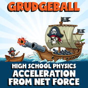 Acceleration from Net Force GRUDGEBALL Science Game - No Prep Physics Review