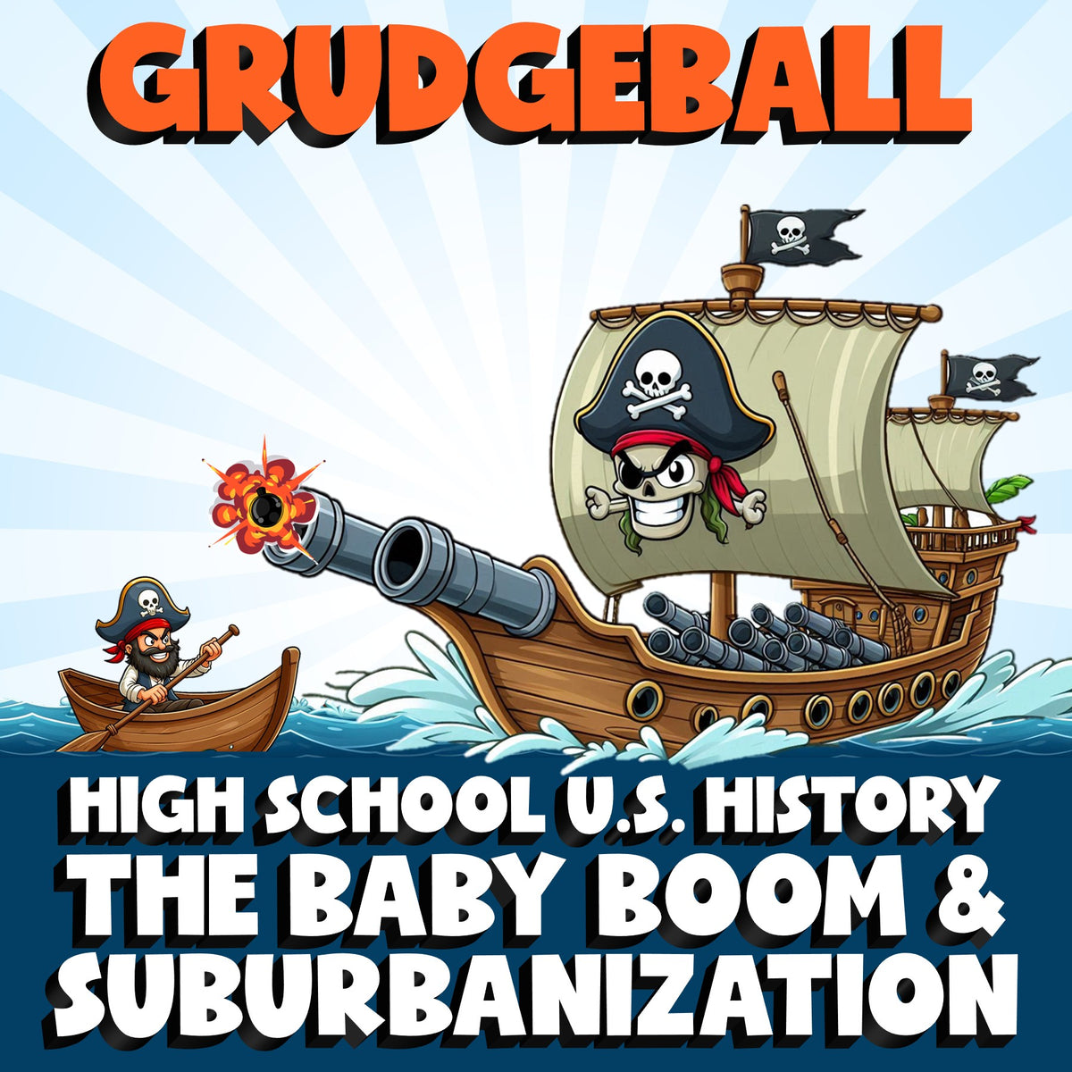 The Baby Boom & Suburbanization GRUDGEBALL U.S. History Game - No Prep Review