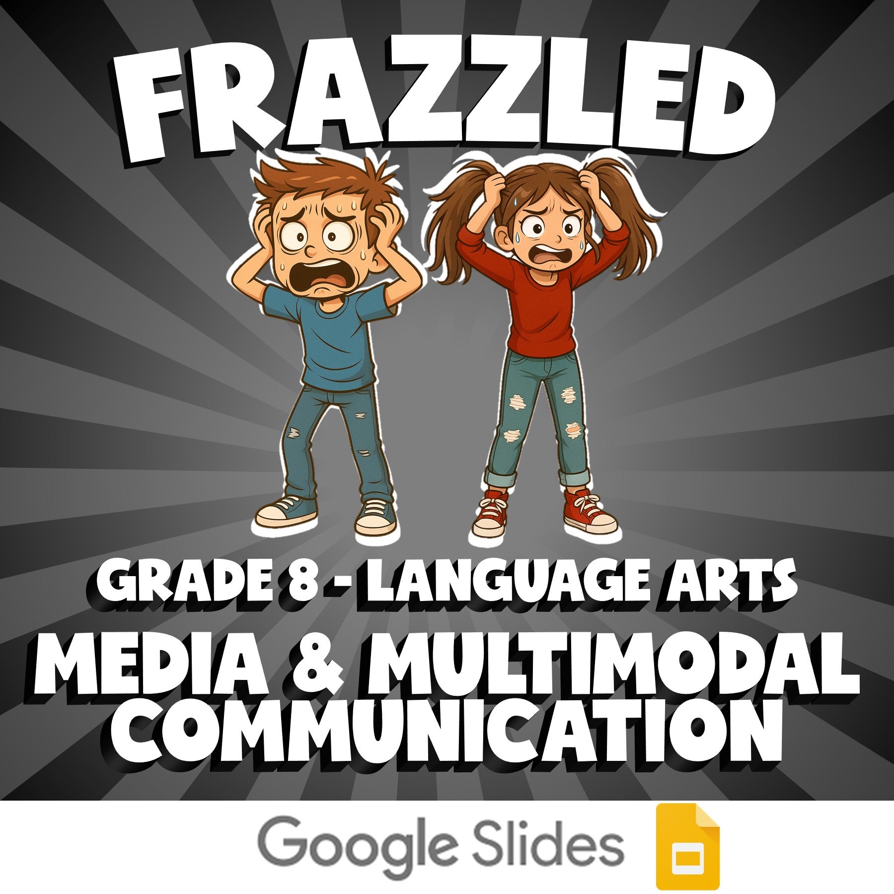 Media & Multimodal Communication FRAZZLED ELA Game - No Prep Grade 8 Review