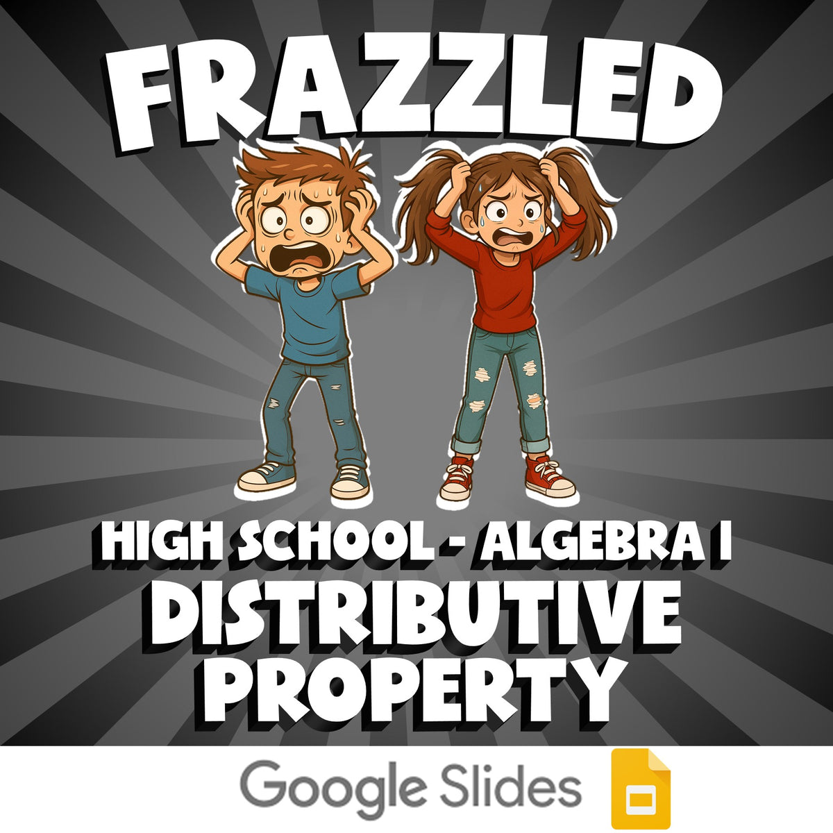 Distributive Property FRAZZLED Math Game - No Prep Algebra 1 Review Activity