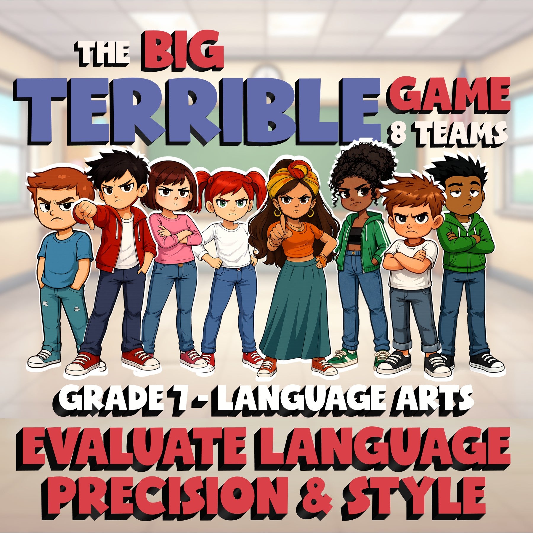 Evaluate Language Precision & Style BIG TERRIBLE GAME - Grade 7 ELA Review