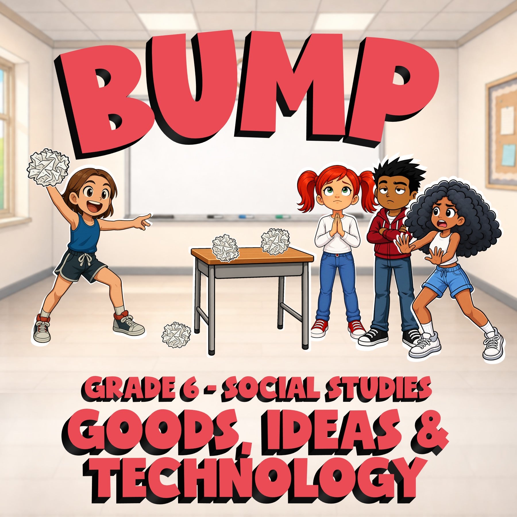 Goods, Ideas & Technology BUMP Socials Game - No Prep Grade 6 Review Activity
