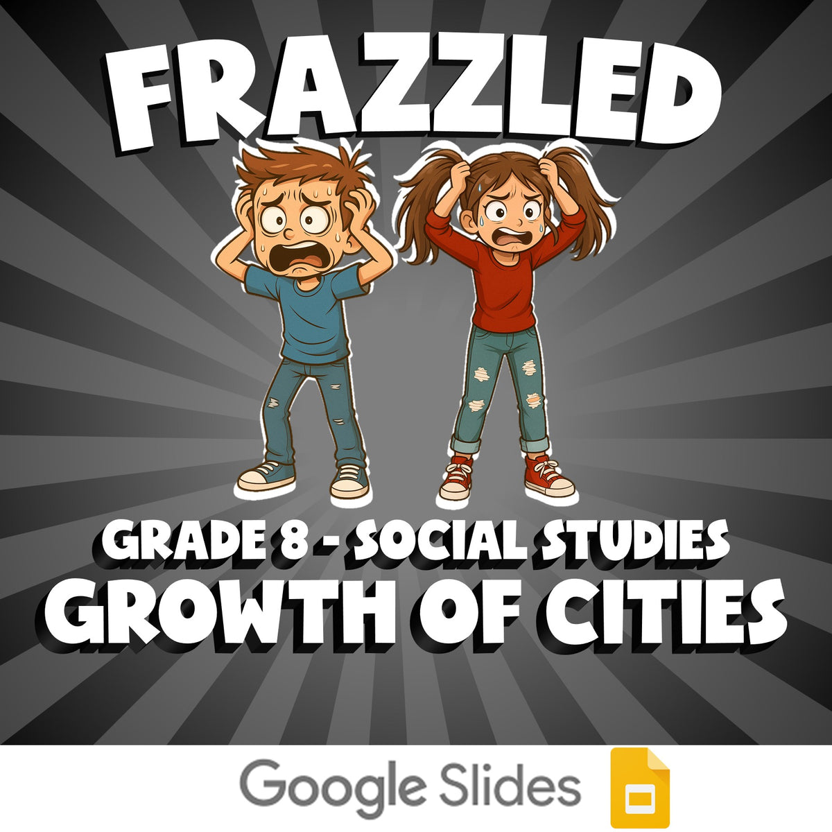 Growth of Cities FRAZZLED Socials Game - No Prep Grade 8 Review Activity