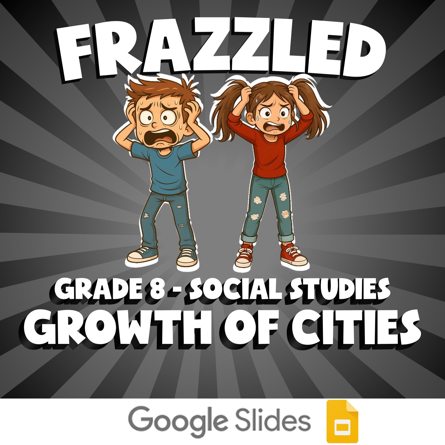 Growth of Cities FRAZZLED Socials Game - No Prep Grade 8 Review Activity