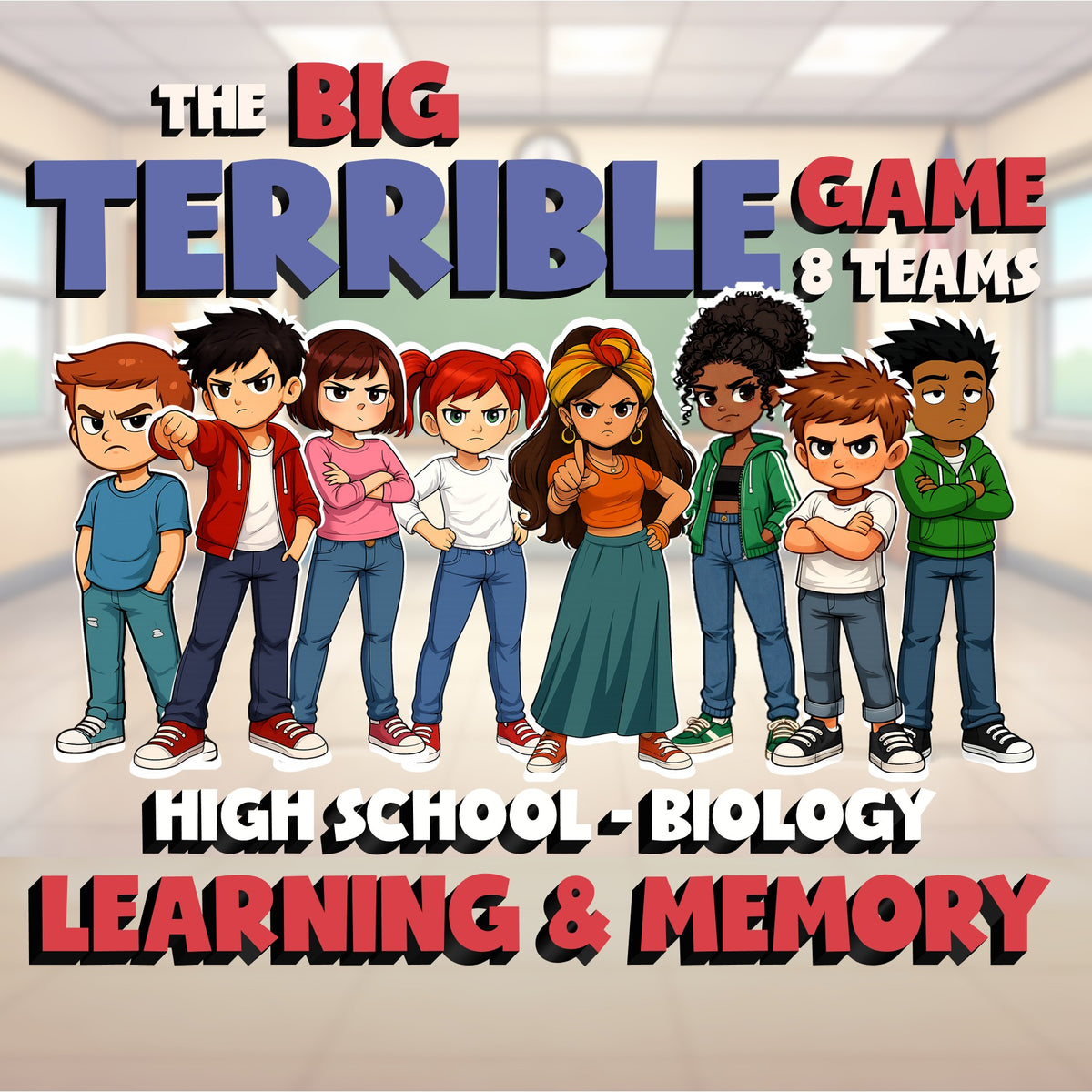 Learning & Memory BIG TERRIBLE GAME - No Prep Biology Science Review Activity