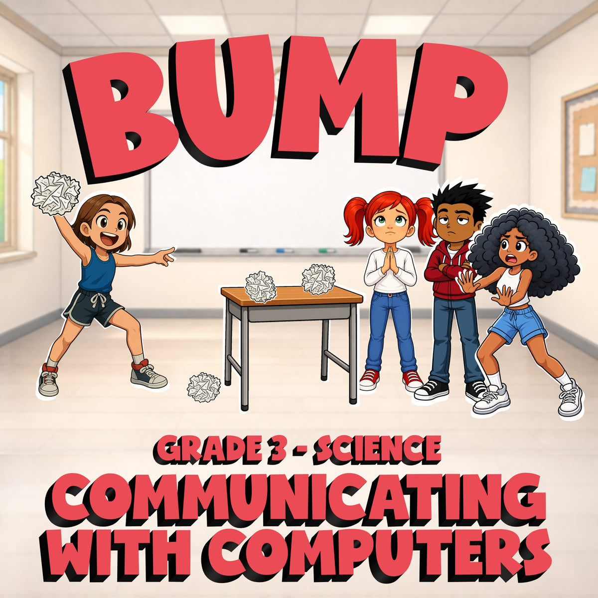 Communicating with Computers BUMP Science Game - No Prep Grade 3 Review Activity