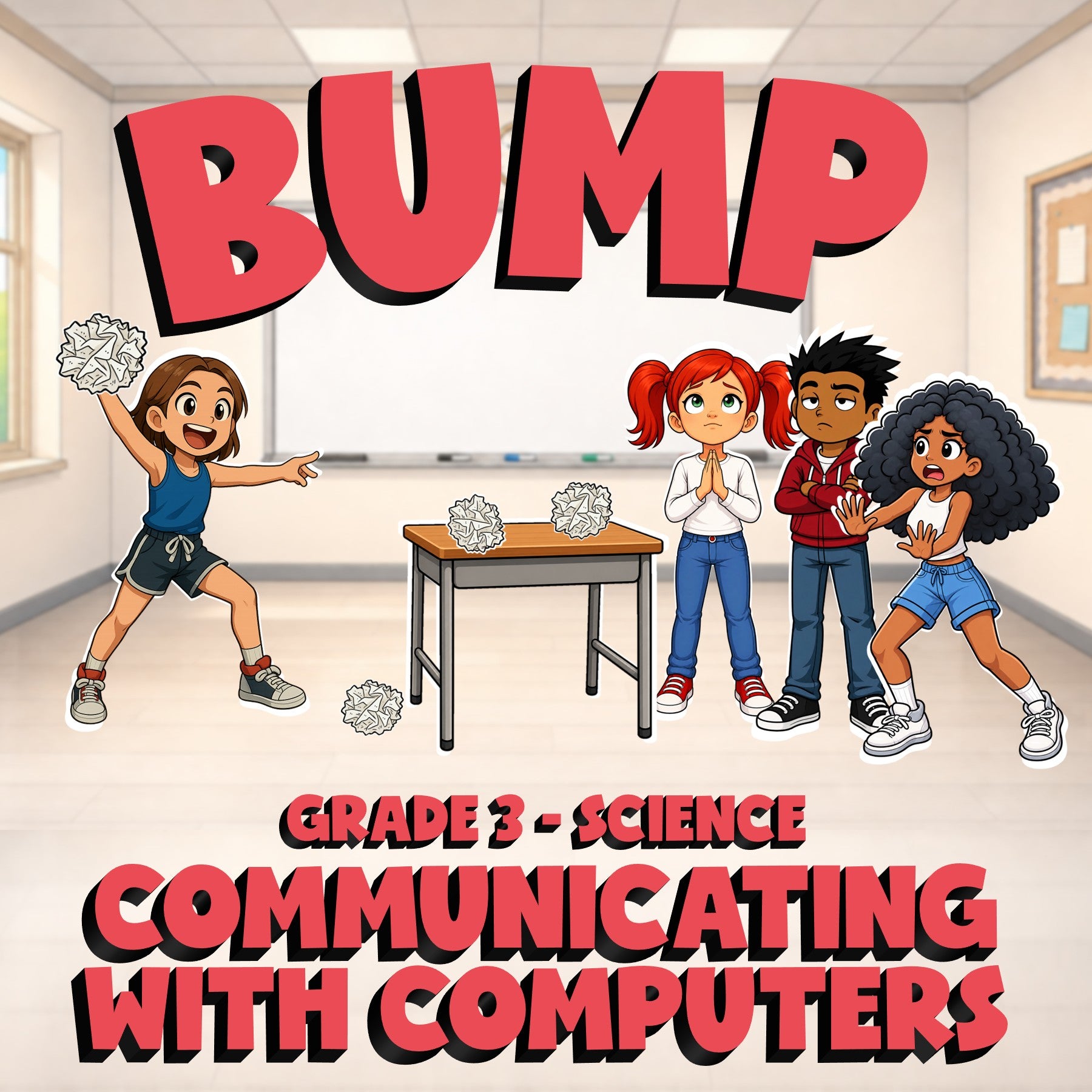 Communicating with Computers BUMP Science Game - No Prep Grade 3 Review Activity