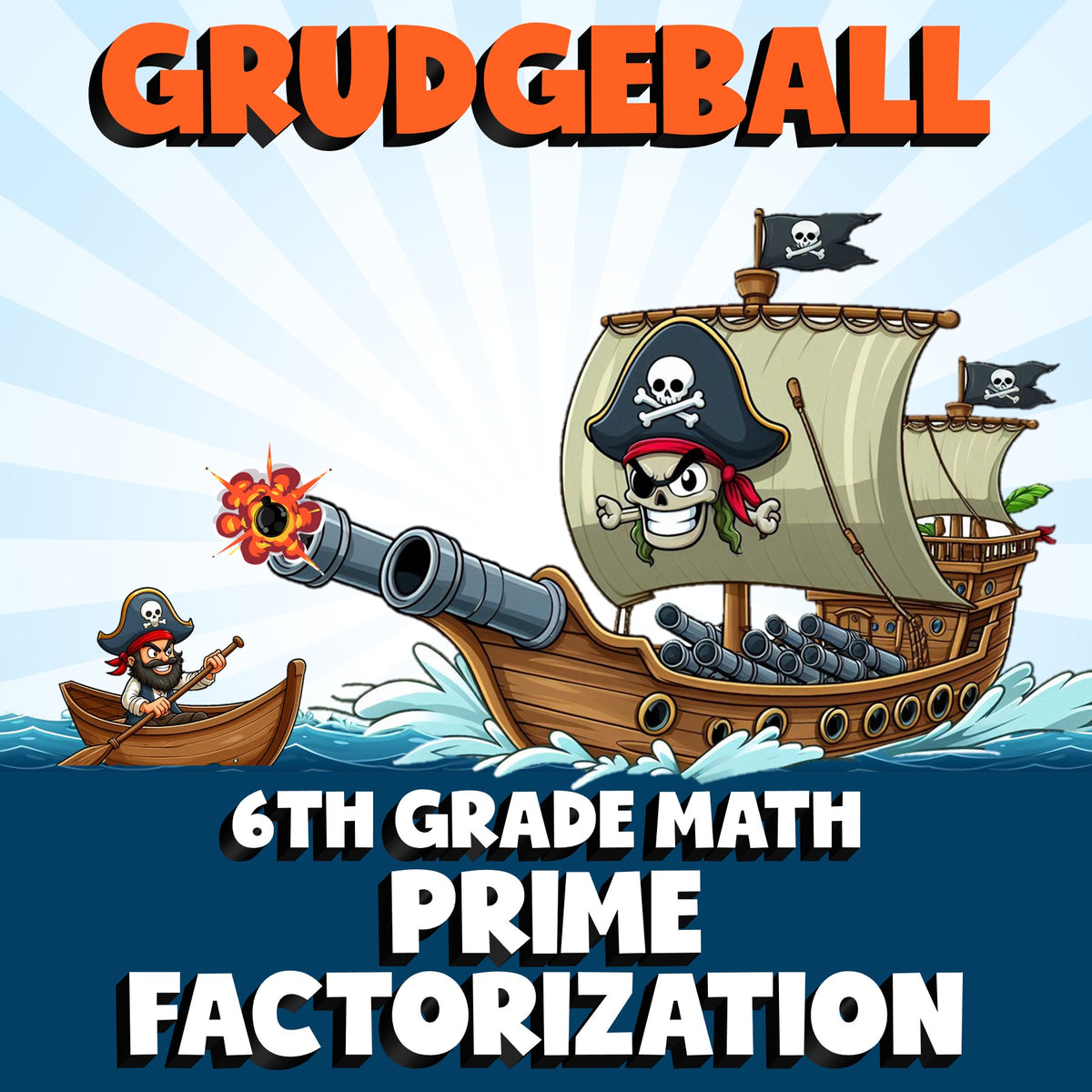 Prime Factorization GRUDGEBALL Math Game - No Prep Grade 6 Review Activity
